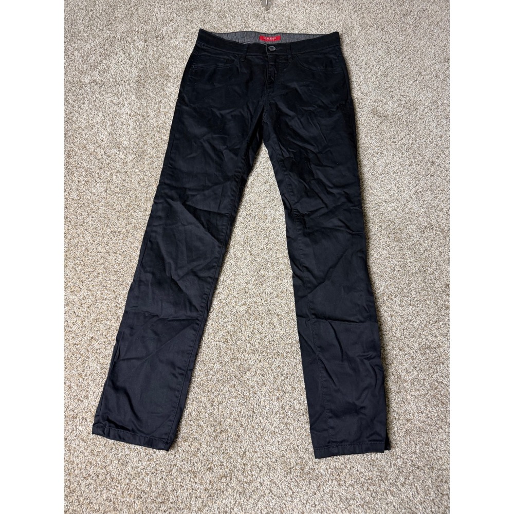 Guess Los Angeles Mens Black Slim Fit Chino Pants 30x32